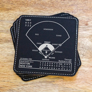 Greatest Mets Modern Plays Leatherette Coasters