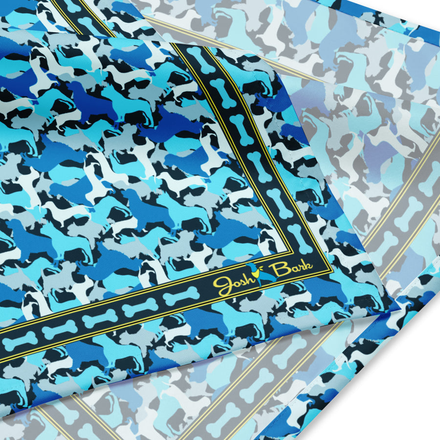 Camo K9 Dog Bandana in Blue