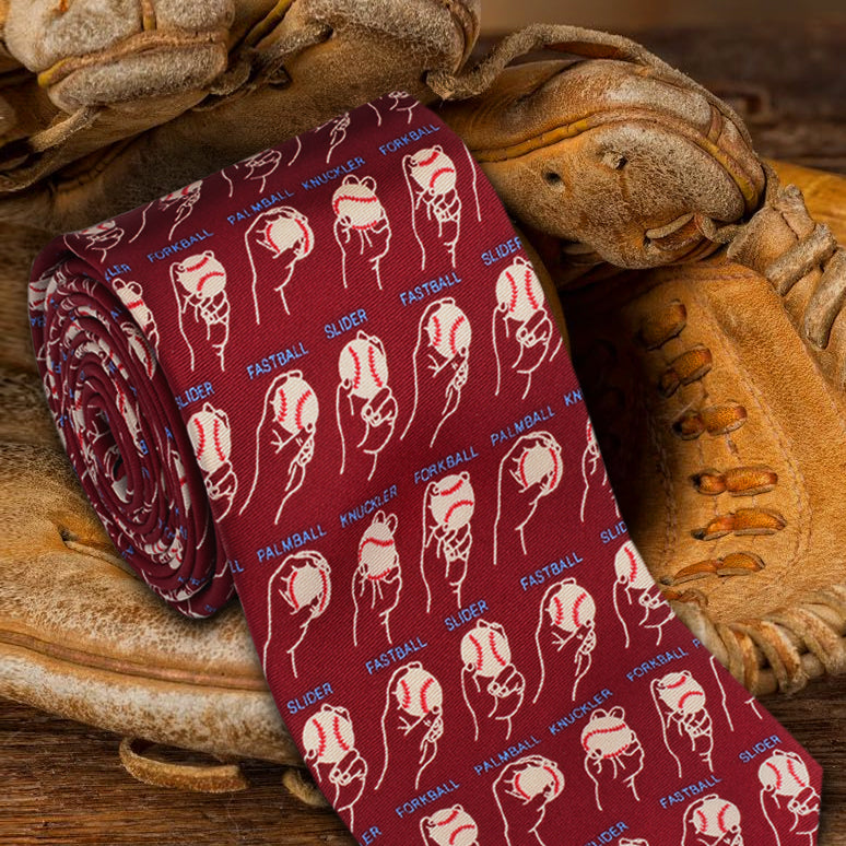 Baseball Pitches Necktie