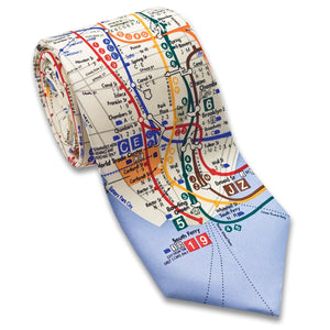 New York Subway Map Necktie